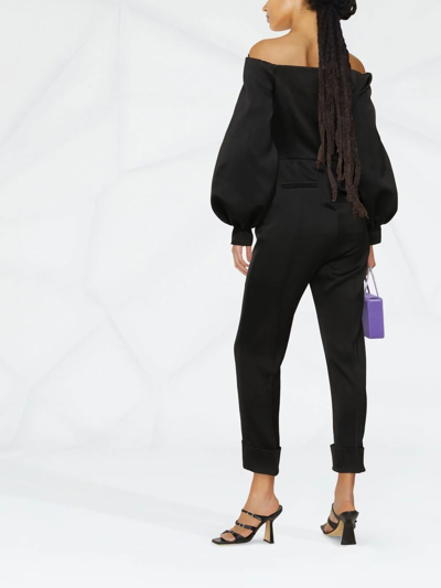 Shop V:pm Atelier Maisa Off-shoulder Jumpsuit In Black