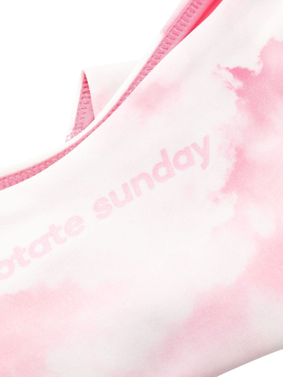 Rotate Birger Christensen Logo-print Tie-dye Bikini In Pink