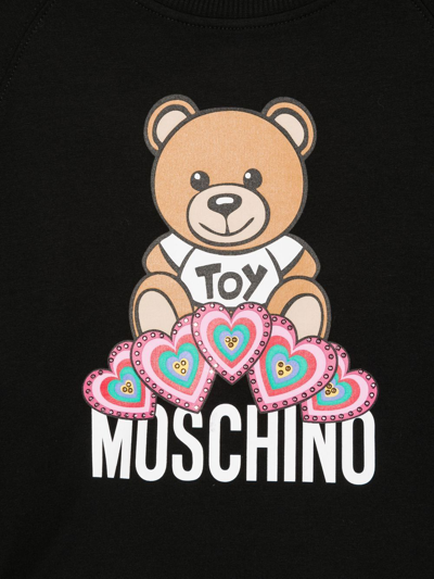 Shop Moschino Teddy Bear-print Sweatshirt In Schwarz