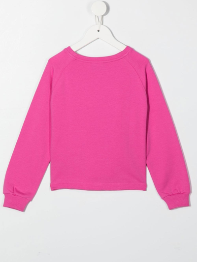 Shop Moschino Teddy Bear-print Sweatshirt In Rosa