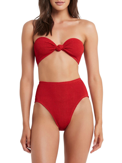Shop Bondeye Sahara Bandeau Bikini Top In Baywatch Red