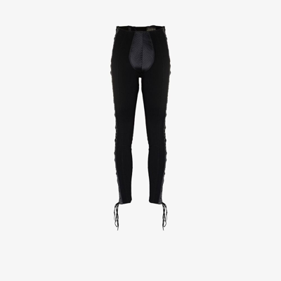 Shop Jean Paul Gaultier X Lotta Volkova Black Lace-up Leggings