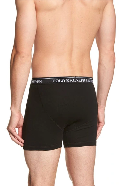 Polo Ralph Lauren 3 Pack Trunks In Black With Logo Waistband In Multicolor