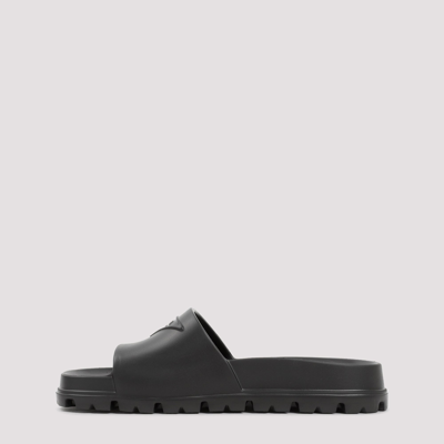 Shop Prada Soft Project Sandals Shoes In Black