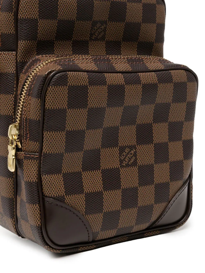 Pre-owned Louis Vuitton 2008  Damier Ebène Amazon Crossbody Bag In Brown
