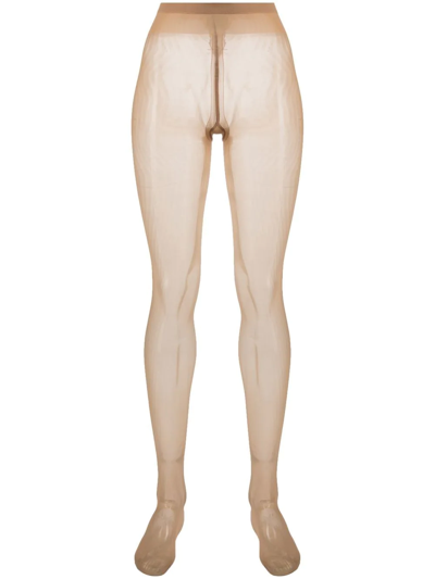 Falke Sheer-coverage High-waisted Tights In Neutrals