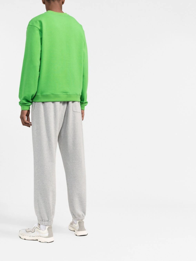 Shop Kenzo Logo Patch Crew-neck Sweatshirt In Green