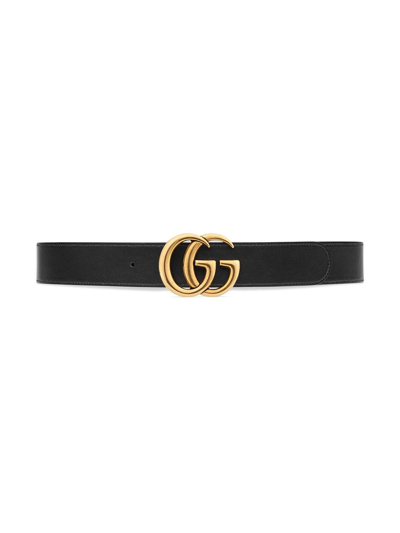 Shop Gucci Gg Marmont Reversible Belt In Brown