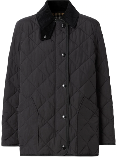 Shop Burberry Diamond Quilted Thermoregulated Barn Jacket