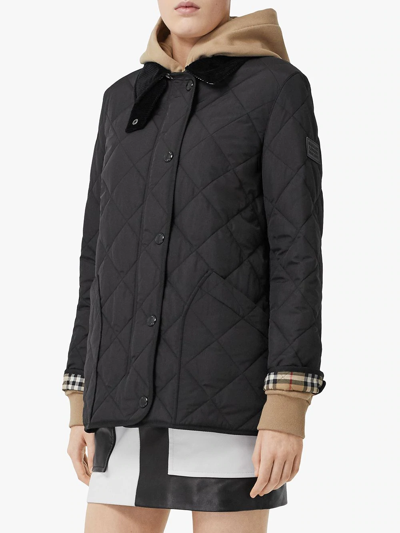 Shop Burberry Diamond Quilted Thermoregulated Barn Jacket