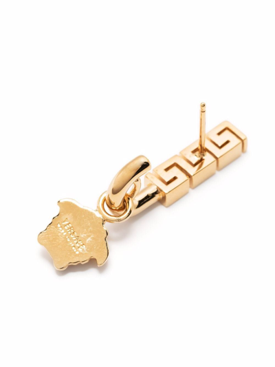 Shop Versace Earrings Accessories In Metallic