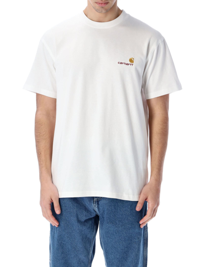 Shop Carhartt American Script T-shirt In White