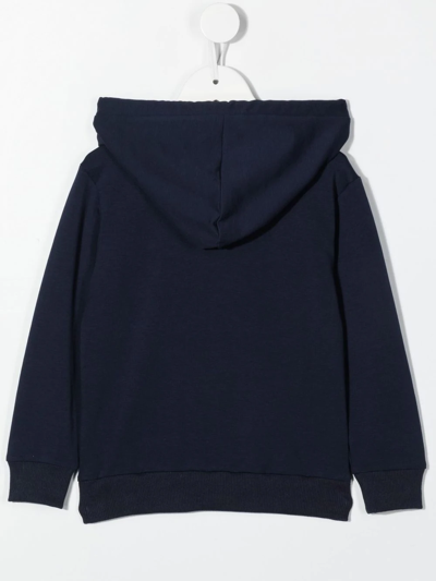 Roberto Cavalli Animal-print Patch Hoodie In Blue