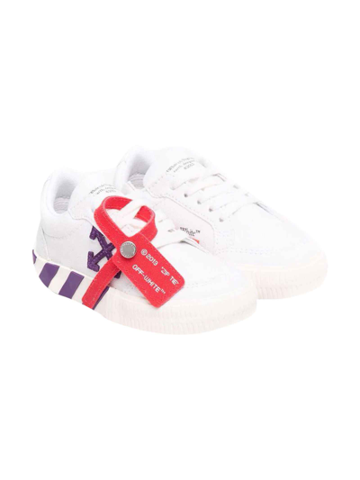 Shop Off-white White Sneakers Girl In Bianco/viola