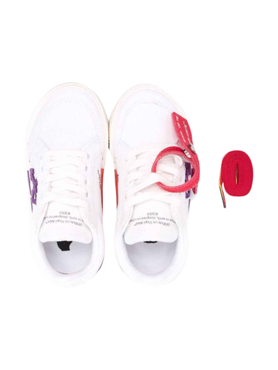 Shop Off-white White Sneakers Girl In Bianco/viola