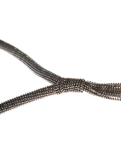 Shop Brunello Cucinelli Monile Long Necklace  Woman In Metallic