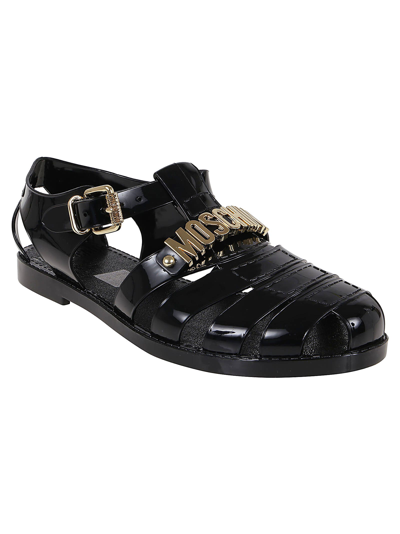 Shop Moschino San Lou Jelly In Black
