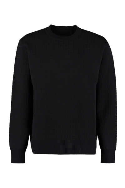 Shop Givenchy Long Sleeve Crew-neck Sweater In Black