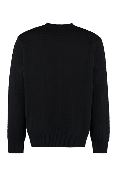 Shop Givenchy Long Sleeve Crew-neck Sweater In Black