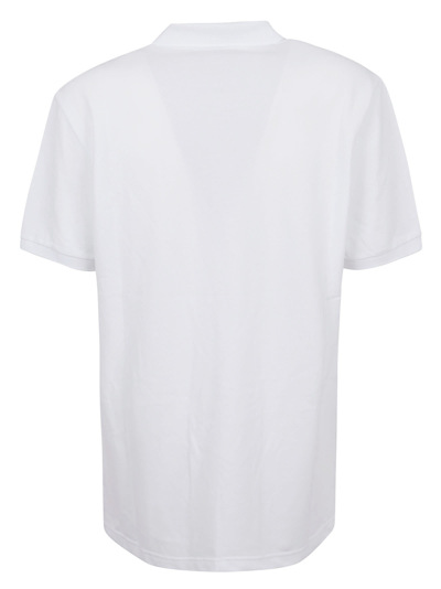 Shop Moschino Double Smile Logo T-shirt In Fantasia Bianco