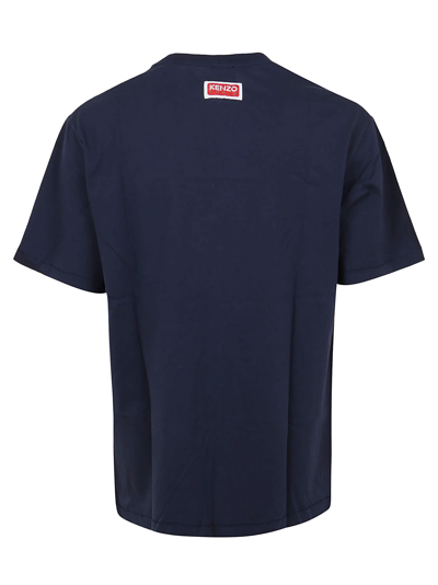 Shop Kenzo Seasonal Logo Classic T-shirt In Midnight Blue
