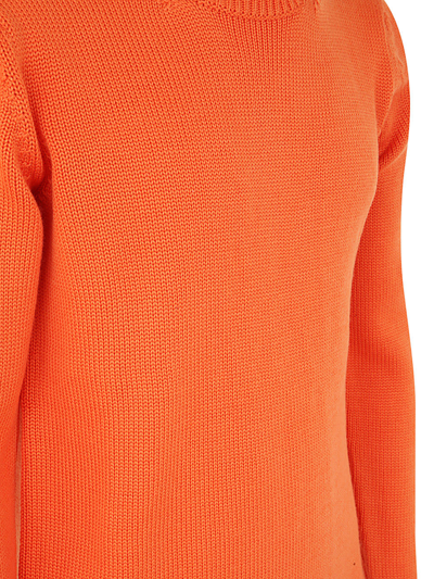 Shop Nuur Long Sleeved Round Neck In Orange