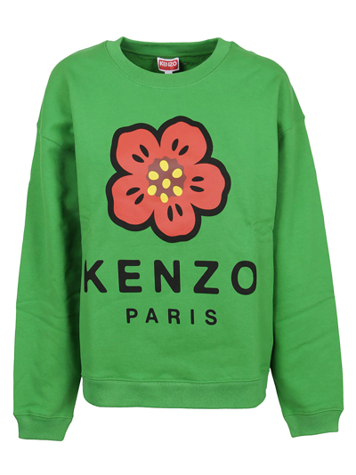 Shop Kenzo Paris Regular Sweatshirt In Grass Green