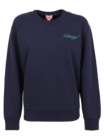 Shop Kenzo Graphic Classic Sweatshirt In Midnight Blue