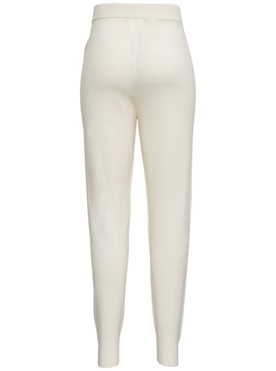 Shop Max Mara Delta Cashmere And Wool Jogger In White