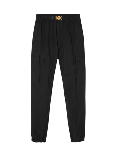 Shop Versace Informal Pant Tessuto Popeline Cotone In Black