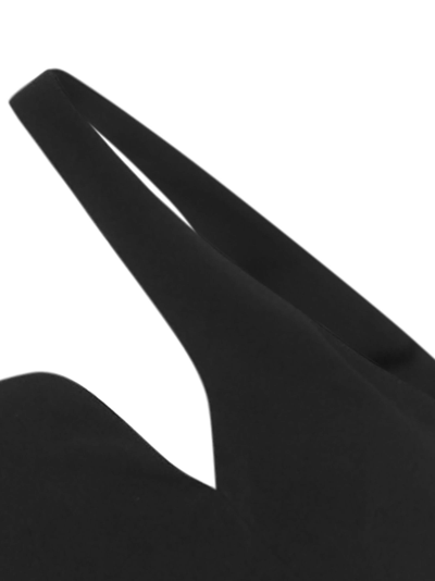 Monot One-shoulder Cropped Top In Black