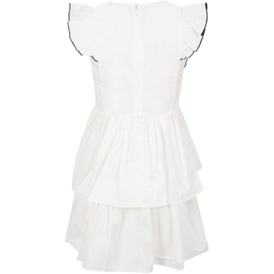 Shop Self-portrait White Dress For Girl