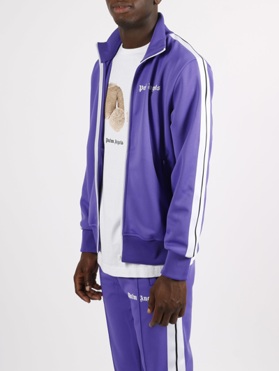 Shop Palm Angels Classic Track Jacket In Pink & Purple