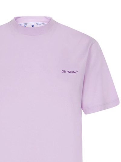Shop Off-white T-shirt In Lilac