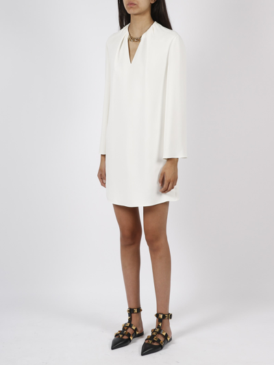 Shop Valentino Vlogo Chain Kaftan Dress In White