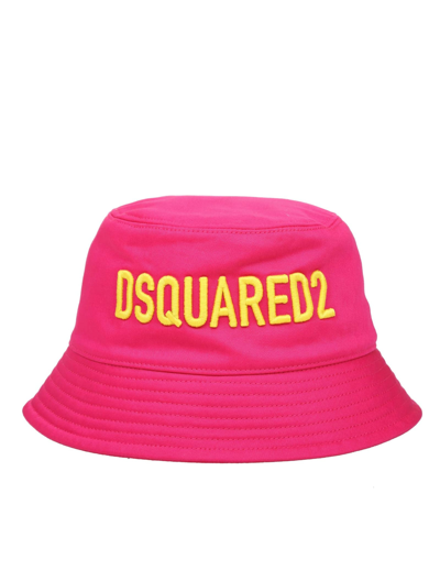 Shop Dsquared2 Hat In Fuchsia Color Cotton In Fucsia