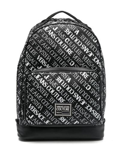 Shop Versace Jeans Couture Black Backpack In Nero