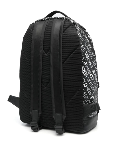 Shop Versace Jeans Couture Black Backpack In Nero