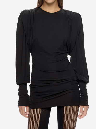 Shop Attico Quinn Black Mini Dress