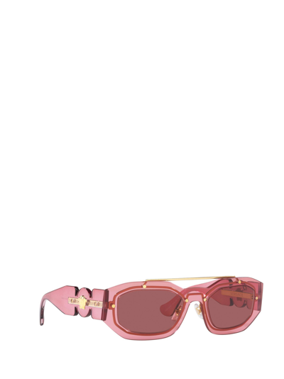 Shop Versace Ve2235 Pink Sunglasses