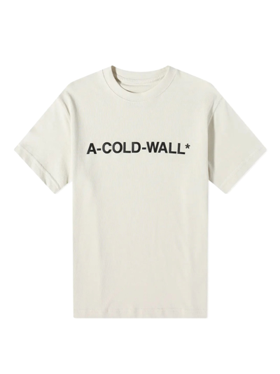 Shop A-cold-wall* Logo T-shirt In White