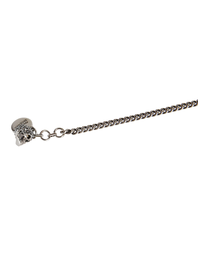 Shop Alexander Mcqueen Pave Skull Bracelet In 0446+mix