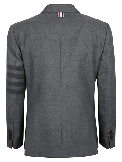 Shop Thom Browne Single-breasted Blazer In Medium Grey