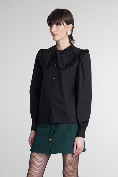 Shop Alessandra Rich Shirt In Black Cotton