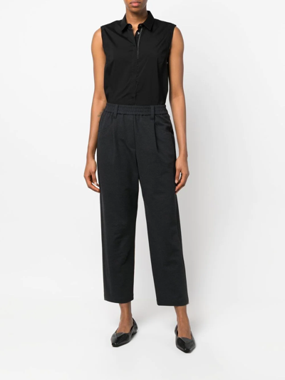 Shop Brunello Cucinelli Mid-rise Straight Leg Trousers In Black