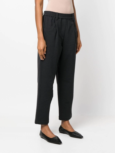 Brunello Cucinelli Women's Stretch Cotton Trousers In Black
