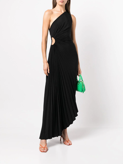 Shop A.l.c Delfina One-shoulder Day Dress In Black