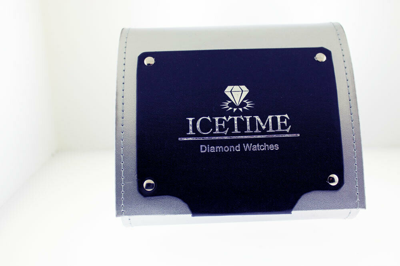 Pre-owned Icetime Mens  2 Ct Diamond Watch Illusion Dial Fully Iced Band 3 Row 50mm Kg-2