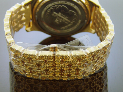 Pre-owned Icetime Mens  2 Ct Diamond Watch Illusion Dial Fully Iced Band 3 Row 50mm Kg-2