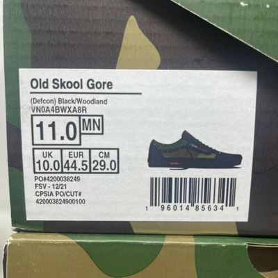 Pre-owned Vans X Defcon Gore-tex Old Skool Camo Black Size 9.5 10 11 12 In  Hand Rare | ModeSens